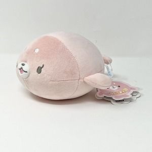 Pink Seal Mashmallow Mocchi Soft YELL Plush 6" Mochi fuwa Toy Doll Japan TAG